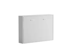 Cama retrátil horizontal 140 x 200 cm branca com colchão - MALINA II