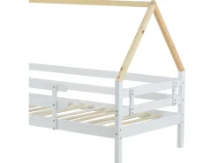 Cama tipo gavetão 90x200cm com base de ripas - cama cabine em madeira maciça - Branco