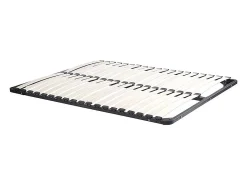 Cama 140x190/200 cm com espaços arrumação cor natural e preto + sommier + colchão KINSELIA