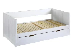 Cama-gavetão banco 90x190 cm Lacado branco - ALFIERO