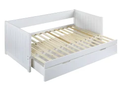 Cama-gavetão banco 90x190 cm Lacado branco - ALFIERO