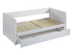 Cama-gavetão banco 90x190 cm Lacado branco - ALFIERO