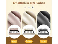 Cama-gavetão estofada - 90 x 200 cm + 90 x 190 cm - sofá-cama infantil - sem colchão - veludo - cinza