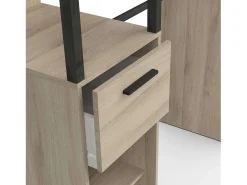 Camarim Gary de 2 colunas em estilo industrial em carvalho Kronberg/preto 160x200 cm