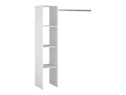 Camarim modular aberto branco personalizado com módulo A, 3 prateleiras 138x180 cm