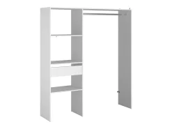 Camarim Modular Aberto Personalizado Módulo D + E, 3 Prateleiras Gaveta 162x180 cm Branco