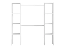 Camarim Modular Aberto Personalizado 2 Módulo A 6 Prateleiras 2 Barras 176x180 cm