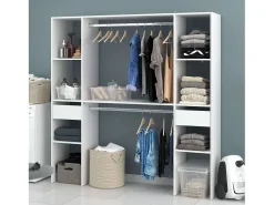 Camarim Modular Aberto Personalizado Branco Módulo C 6 Prateleiras 176x180 cm