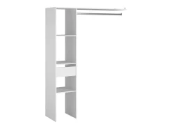 Camarim Modular Personalizado 138x180 cm Branco com Módulo C e Prateleiras