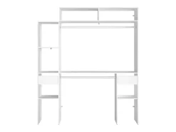 Camarim Modular Personalizado 138x180 cm Branco com Módulo C e Prateleiras