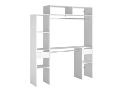 Camarim Modular Personalizado 138x180 cm Branco com Módulo C e Prateleiras