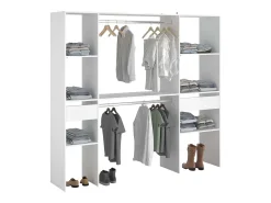 Camarim Modular Personalizado 138x180 cm Branco com Módulo C e Prateleiras