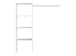 Camarim Modular Personalizado Branco com Módulo B, 3 Prateleiras e Bar 160x180 cm