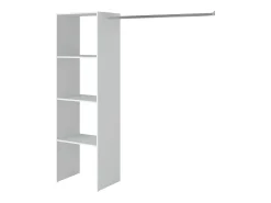 Camarim Modular Personalizado Branco com Módulo B, 3 Prateleiras e Bar 160x180 cm