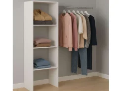 Camarim Modular Personalizado Branco com Módulo B, 3 Prateleiras e Bar 160x180 cm