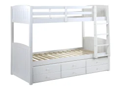 Camas de beliche separáveis com arrumação 90x190 cm Branco - ANCHISE