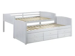 Camas de beliche separáveis com arrumação 90x190 cm Branco - ANCHISE