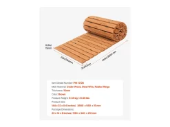 Caminho de Jardim, SucceBuy, Caminho Reto de Madeira para Jardim (365 × 55 cm) – Modelo Extensível