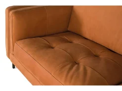 Canapé Rembourré em couro com pés de metal para 5 lugares