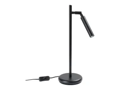 Candeeiro de mesa Brill moderno, aço - 1 fontes de luz 3000K - L.14 x H.43 cm - preto