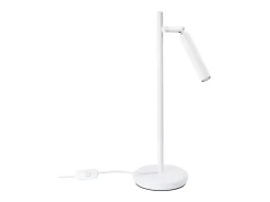 Candeeiro de mesa Brill moderno, aço - 1 fontes de luz 4000K - L.14 x H.43 cm - branco