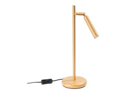 Candeeiro de mesa Brill moderno, aço - 1 fontes de luz 3000K - L.14 x H.43 cm - dourado