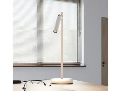 Candeeiro de mesa Brill moderno, aço - 1 fontes de luz 3000K - L.14 x H.43 cm - branco