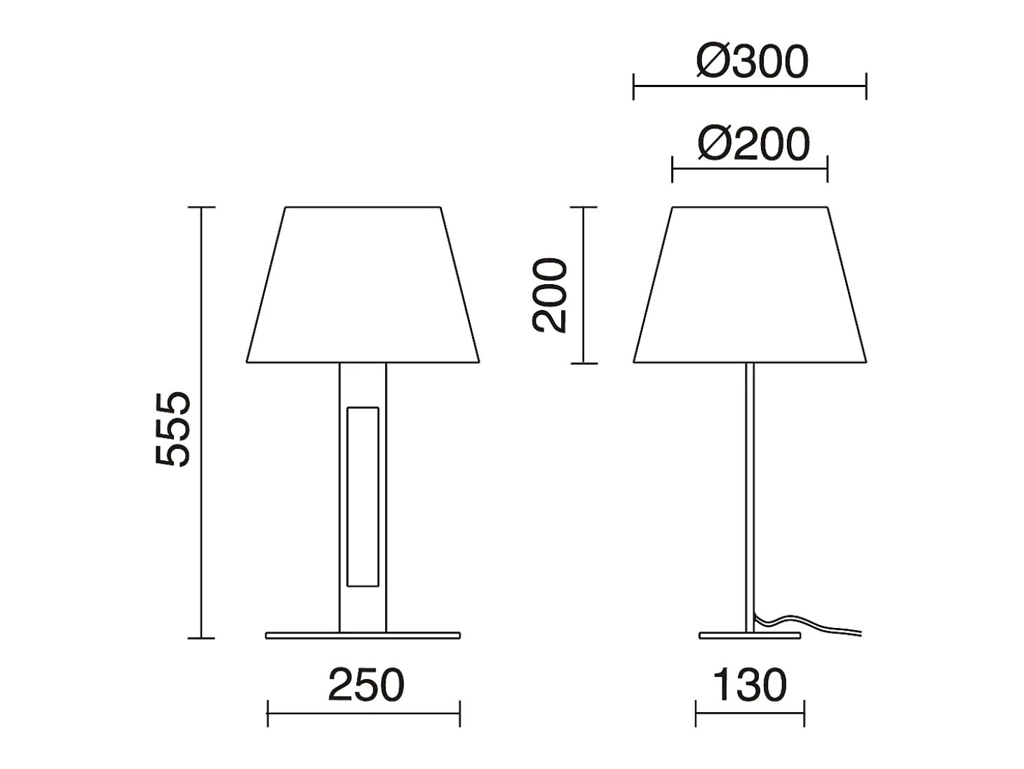 Candeeiro de mesa CLASSICAL estilo clássico-Alt. 55,5 cm- interior- aço/terra- ligado/desligado- cabo 2M- ecrã Ø30- E27- IP20