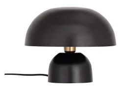 Candeeiro de mesa cogumelo em metal, D. 31 x A.25 cm, Preto, SIDNEY
