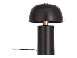 Candeeiro de mesa cogumelo em metal, D. 26 x A.39 cm, preto, WINDY
