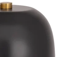 Candeeiro de mesa cogumelo em metal, D. 26 x A.39 cm, preto, WINDY