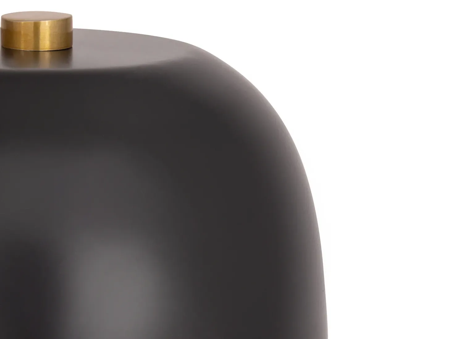 Candeeiro de mesa cogumelo em metal, D. 26 x A.39 cm, preto, WINDY