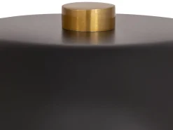 Candeeiro de mesa cogumelo em metal, D. 26 x A.39 cm, preto, WINDY