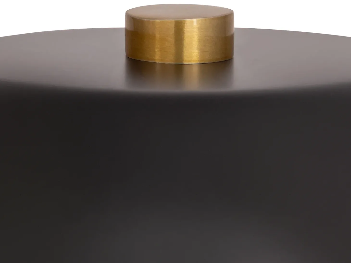 Candeeiro de mesa cogumelo em metal, D. 26 x A.39 cm, preto, WINDY