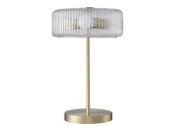 Candeeiro de mesa dourado e transparente D.30 x H.49 cm - LACAYA