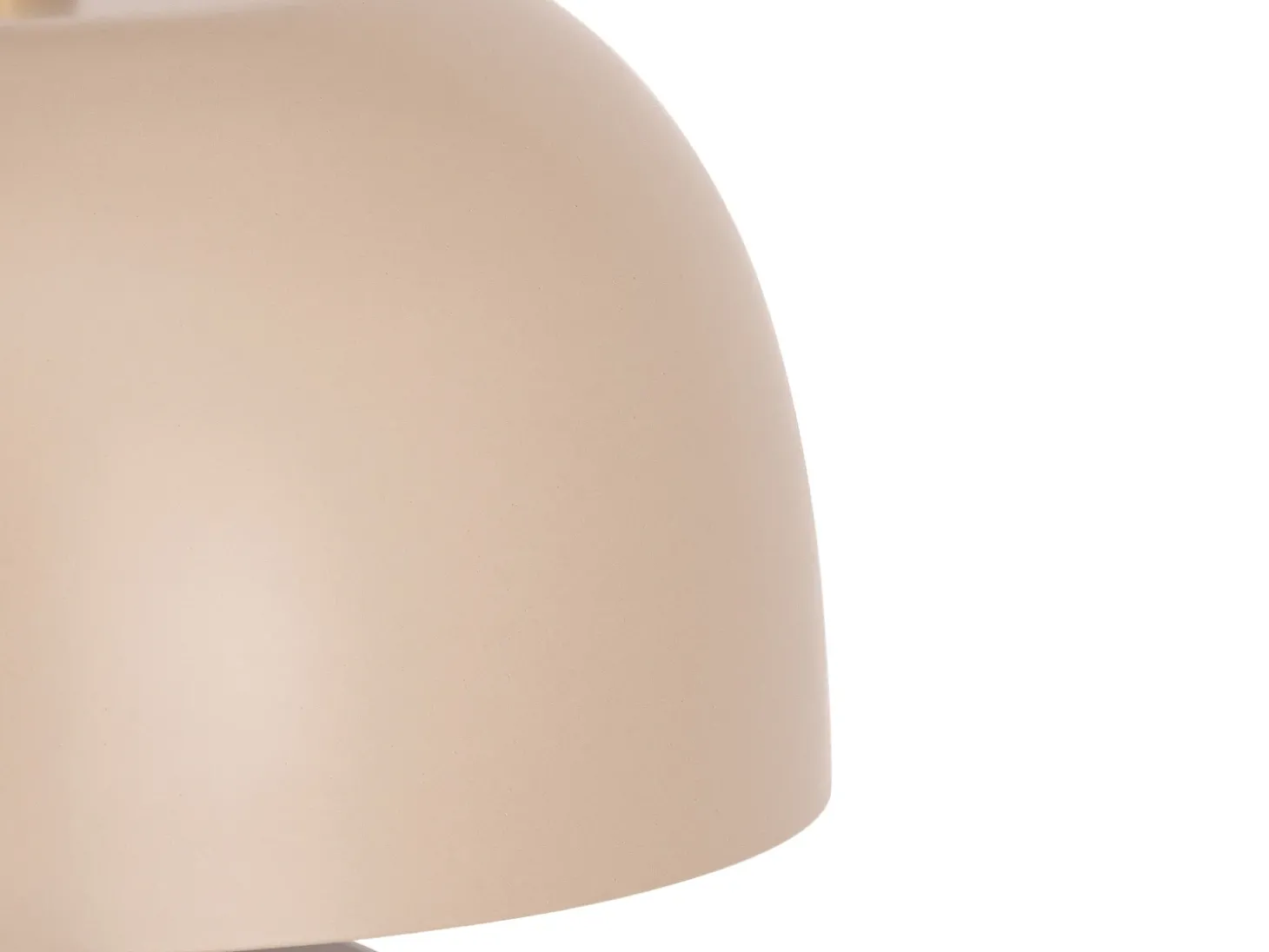 Candeeiro de mesa em forma de cogumelo em metal, D. 26 x A.39 cm, bege, WINDY