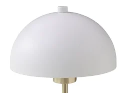 Candeeiro de mesa em madeira e metal D20XA35,5 cm natural e branco - TANTA