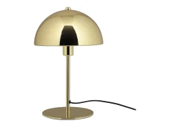 Candeeiro de mesa estilo cogumelo efeito latão - D.20 x A.30 cm - Dourado - ONTARIO