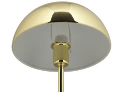 Candeeiro de mesa estilo cogumelo efeito latão - D.20 x A.30 cm - Dourado - ONTARIO