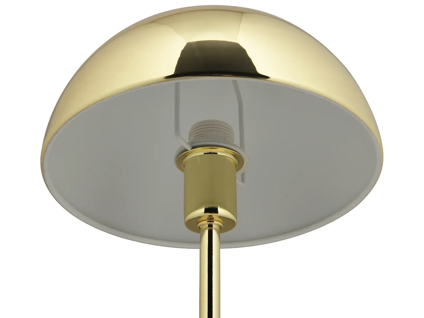 Candeeiro de mesa estilo cogumelo efeito latão - D.20 x A.30 cm - Dourado - ONTARIO