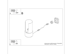 Candeeiro De Mesa Flash Minimalista, Aço - 1 Lichtbronnen - L.10 X H.21 Cm - Branco