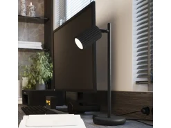 Candeeiro de mesa Gloow minimalista, alumínio - 1 fontes de luz 3000K - L.14.5 x H.43 cm - preto