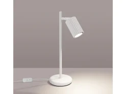 Candeeiro de mesa Gloow minimalista, alumínio - 1 fontes de luz 4000K - L.14.5 x H.43 cm - branco