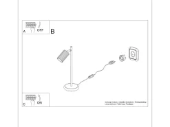 Candeeiro de mesa Gloow minimalista, alumínio - 1 fontes de luz 4000K - L.14.5 x H.43 cm - bege