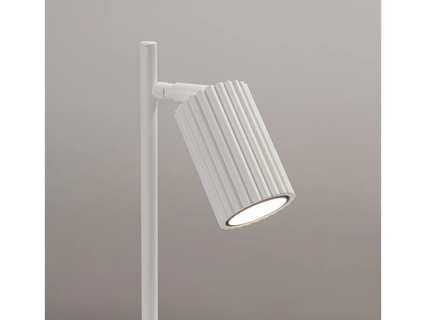 Candeeiro de mesa Gloow minimalista, alumínio - 1 fontes de luz 3000K - L.14.5 x H.43 cm - branco