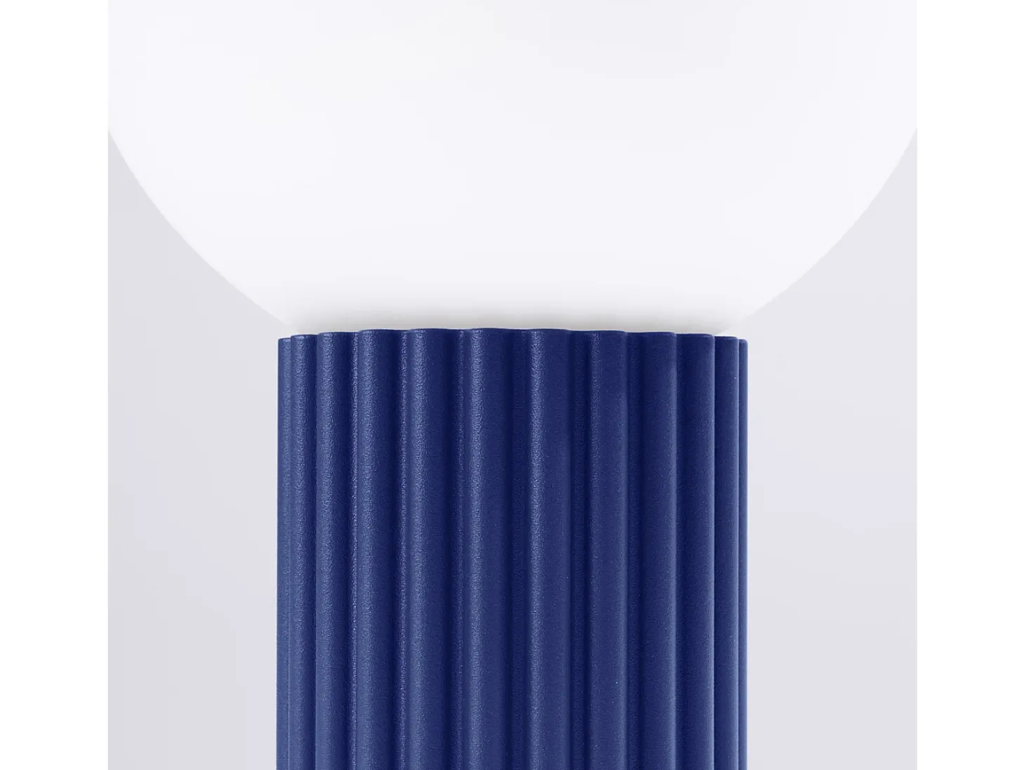 Candeeiro De Mesa Halo Moderno, Alumínio/Vidro - 1 Lichtbronnen - L.12 X H.19 Cm - Ultramarino