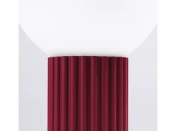 Candeeiro De Mesa Halo Moderno, Alumínio/Vidro - 1 Lichtbronnen - L.12 X H.19 Cm - Borgonha