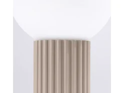 Candeeiro De Mesa Halo Moderno, Alumínio/Vidro - 1 Lichtbronnen - L.12 X H.19 Cm - Cinza