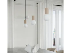 Candeeiro De Mesa Halo Moderno, Alumínio/Vidro - 1 Lichtbronnen - L.12 X H.19 Cm - Cinza