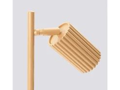 Candeeiro De Mesa Karbon Minimalista, Alumínio - 1 Lichtbronnen - L.14.5 X H.43 Cm - Dourado